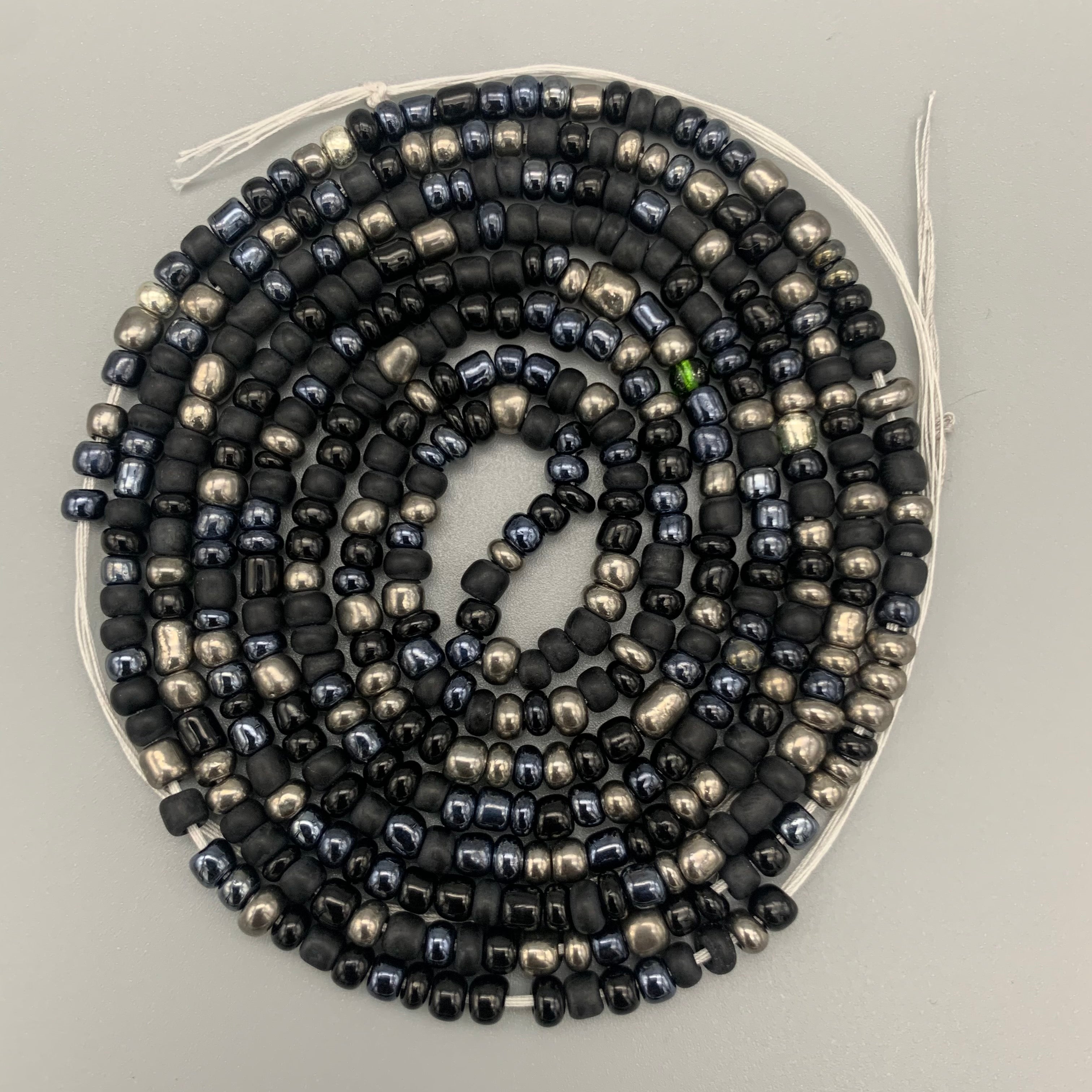 Charcoal Black Waist Beads