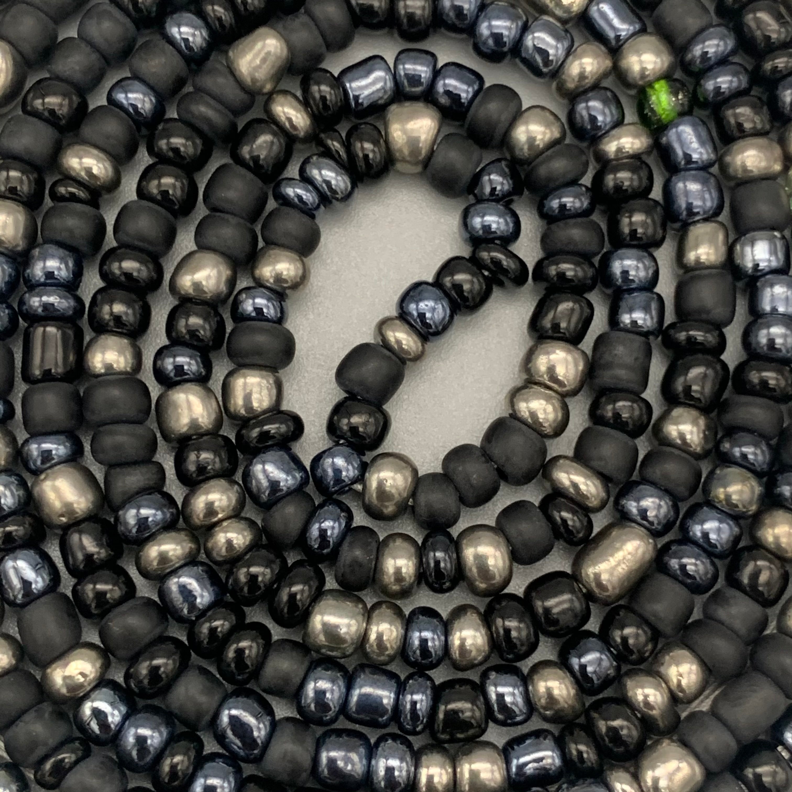 Charcoal Black Waist Beads