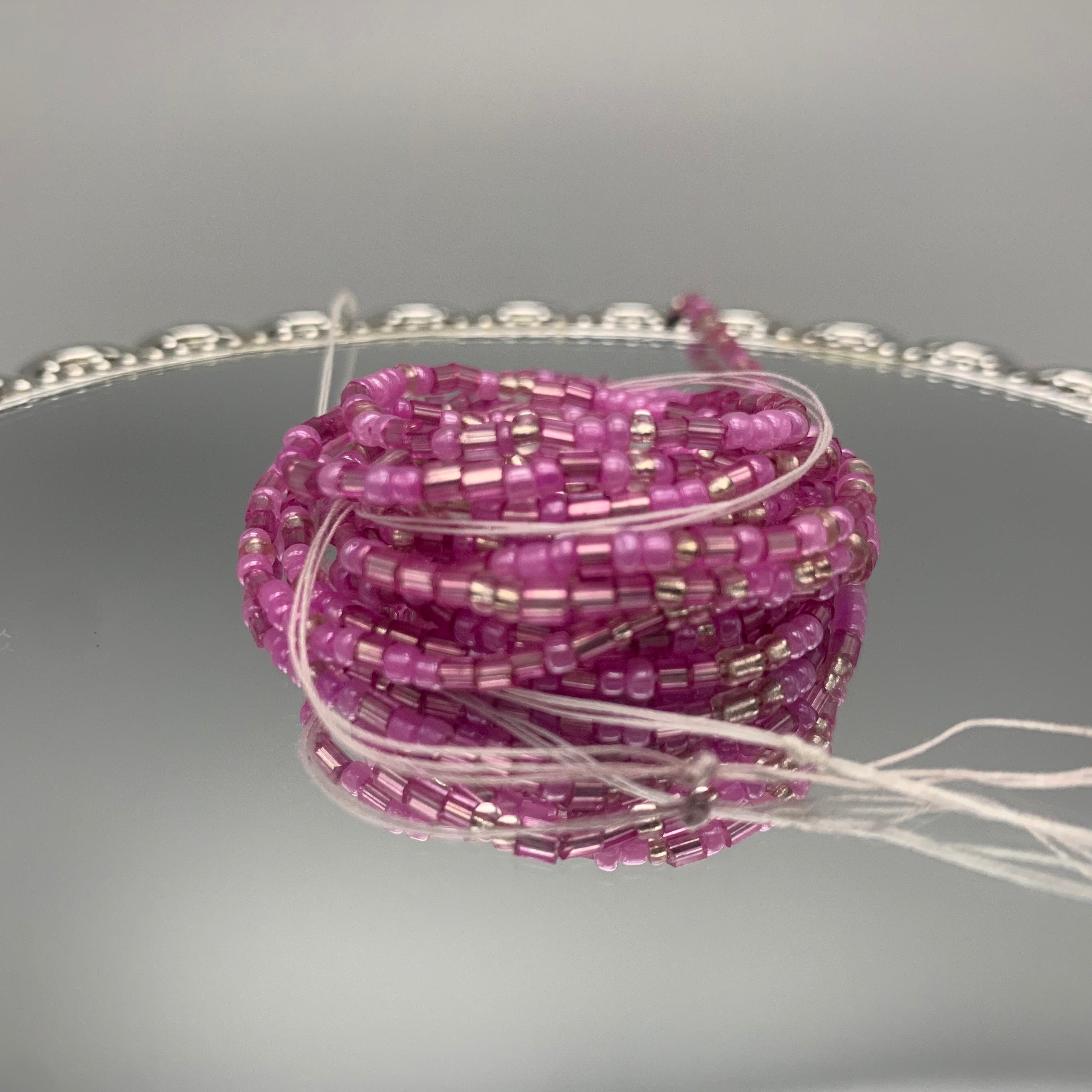 Pink Waist Beads (Small Beads)