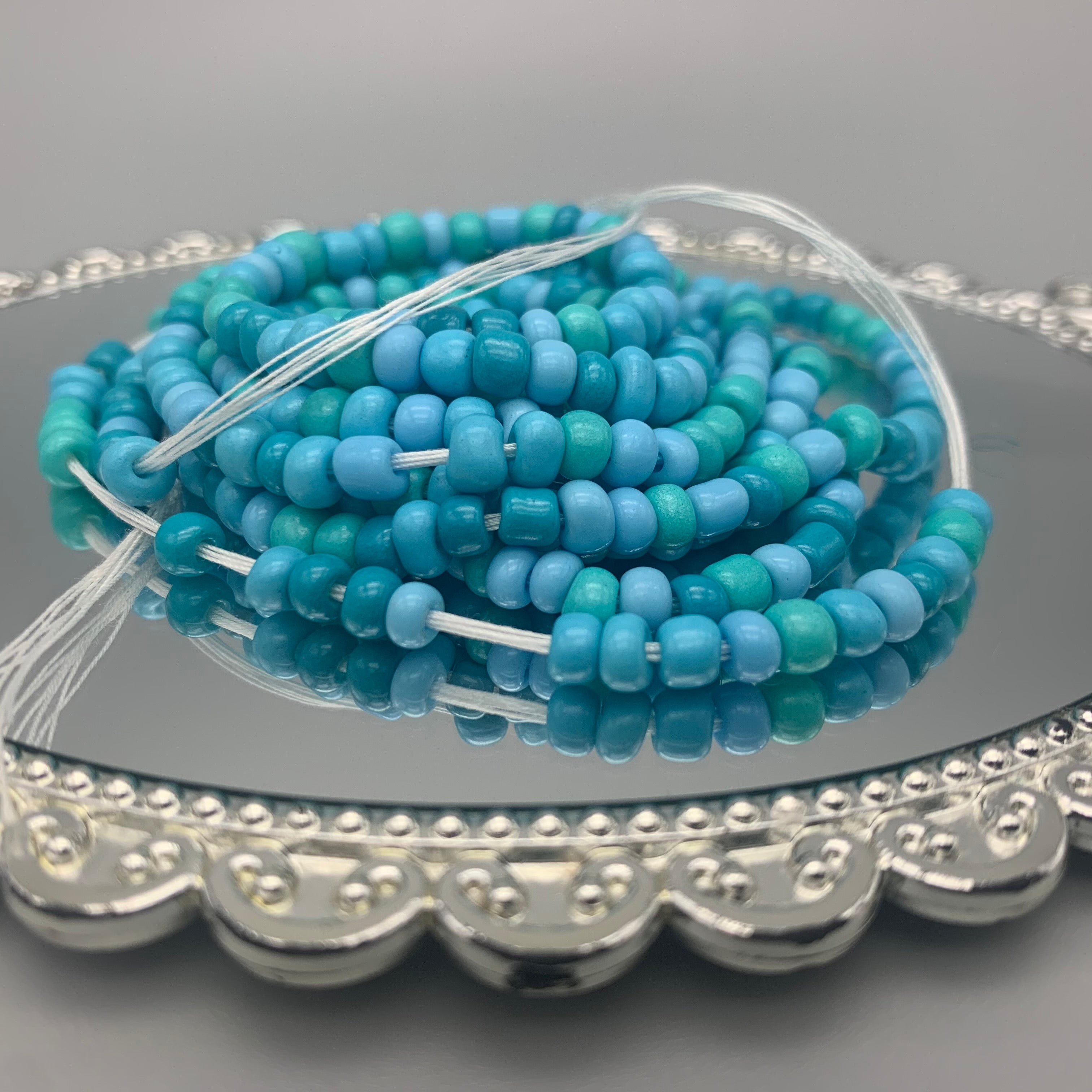 Teal Mix Waist Beads
