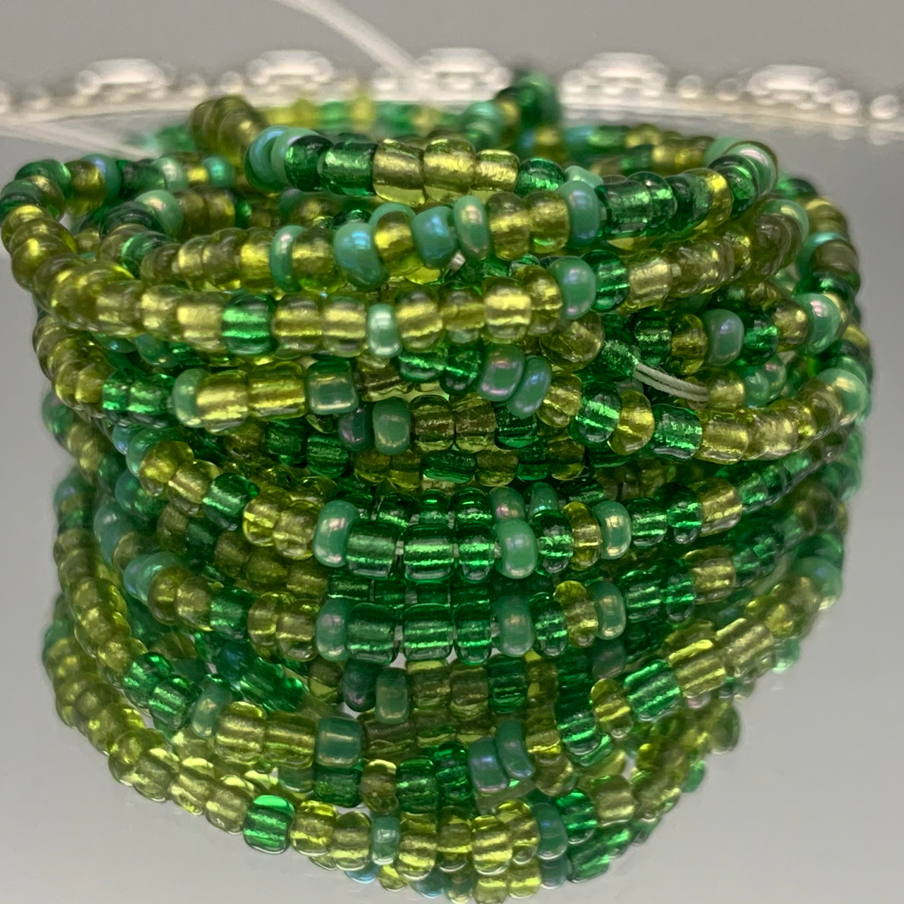 Greens Waist Beads (Small Beads)