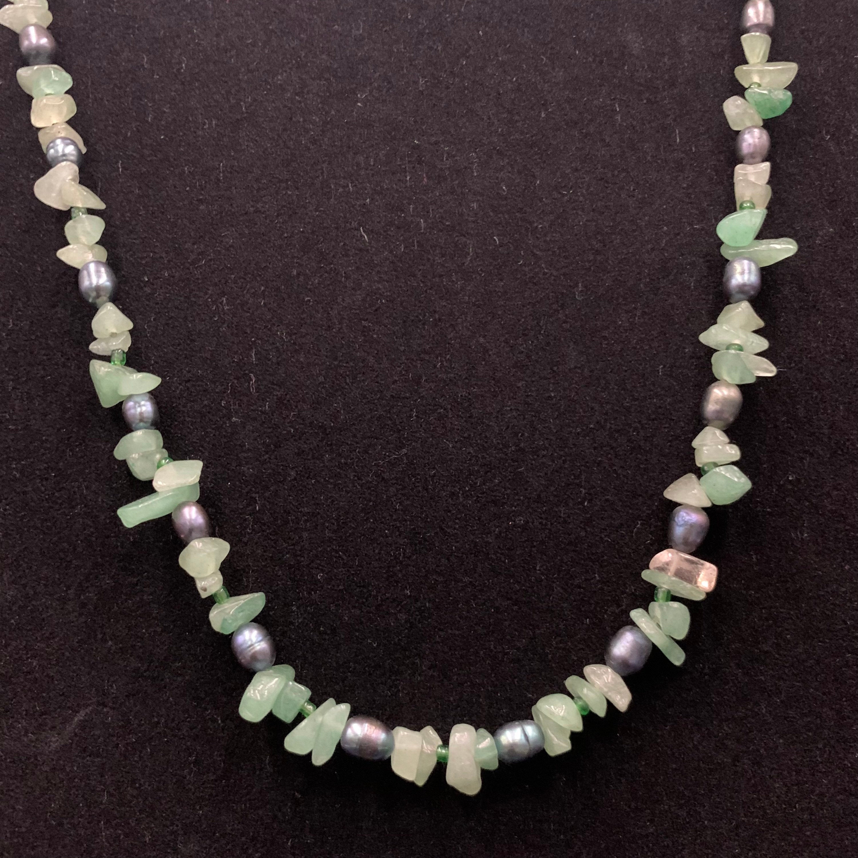 Green Necklace and Earring set