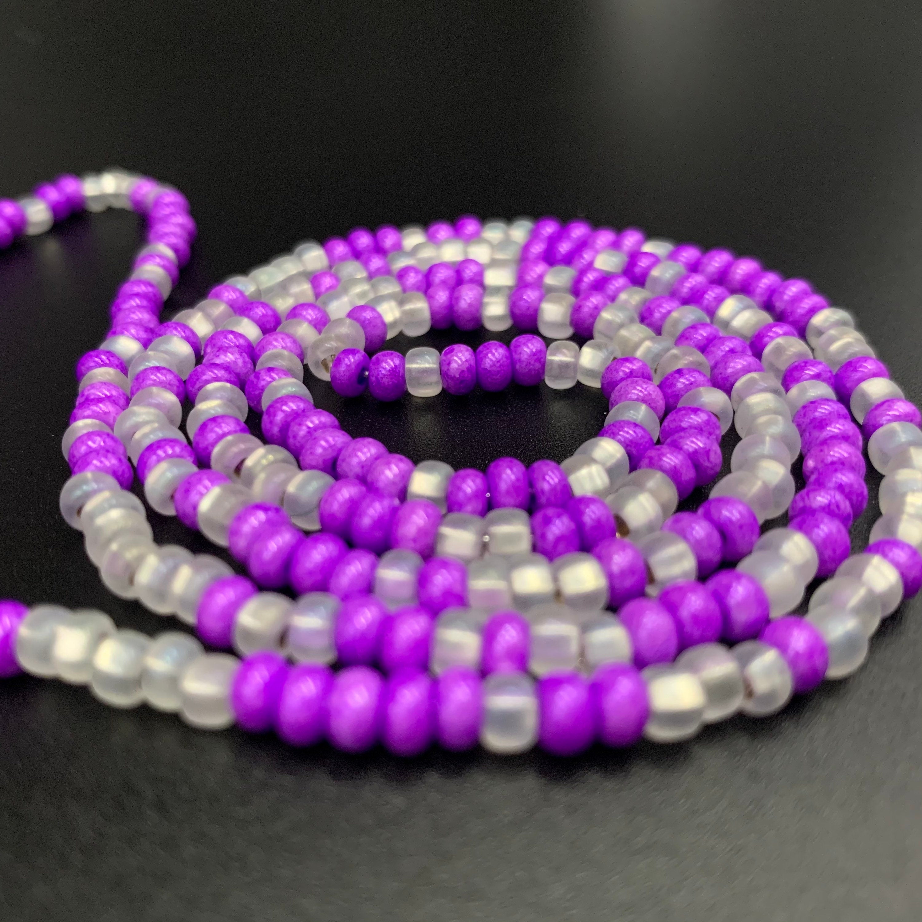 Purple & Clear Long Necklace