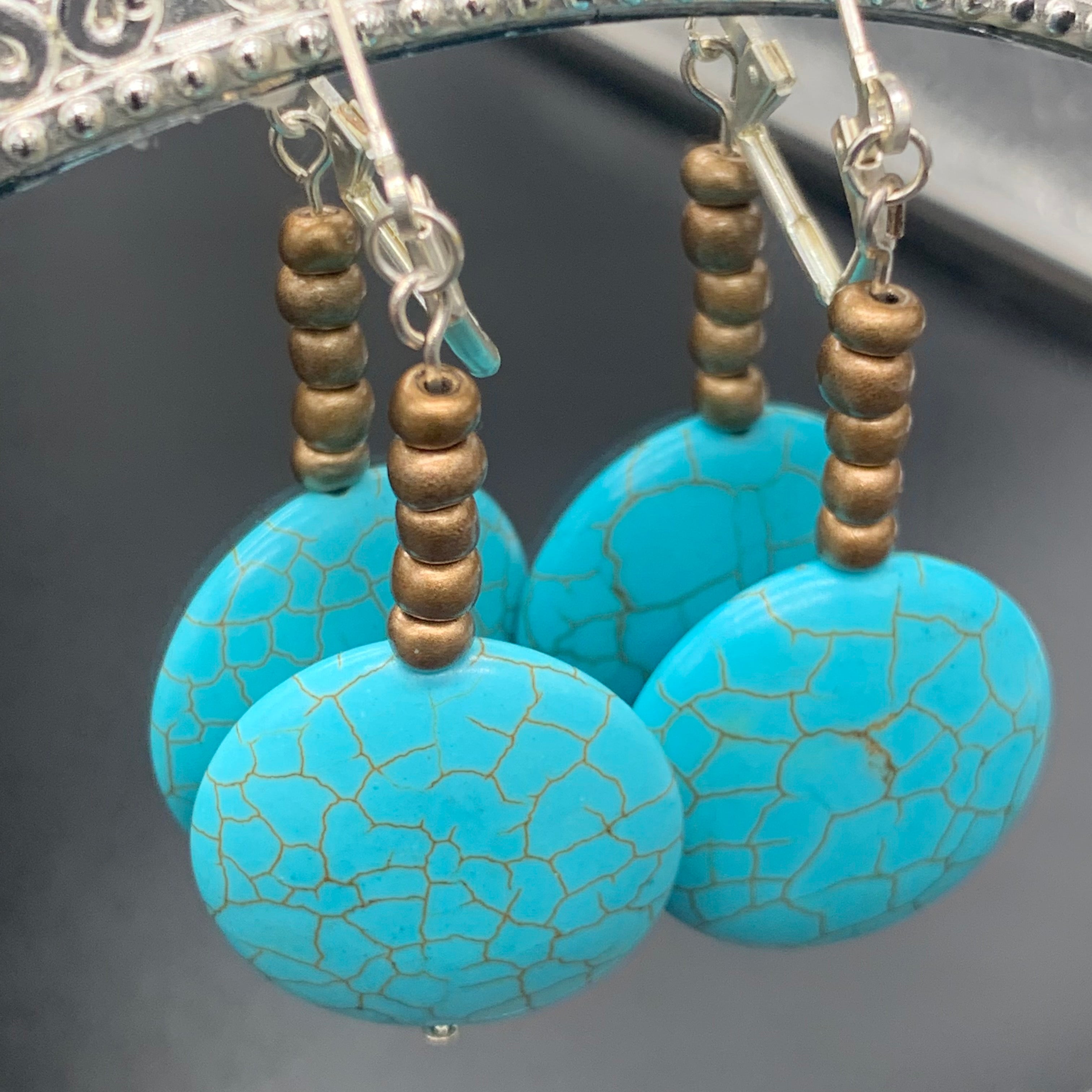 Blue Copper Earrings