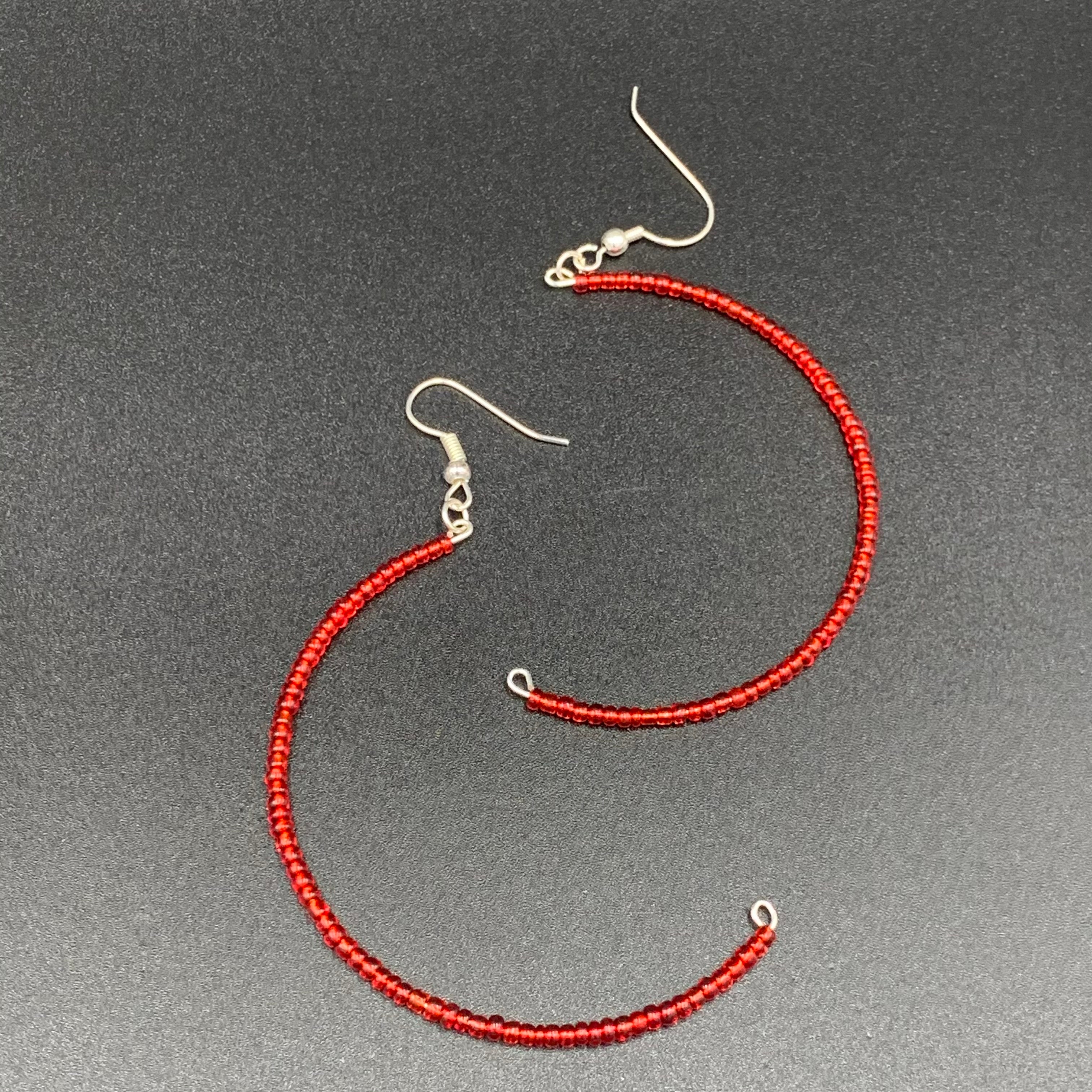Crescent Hoops: Small Red