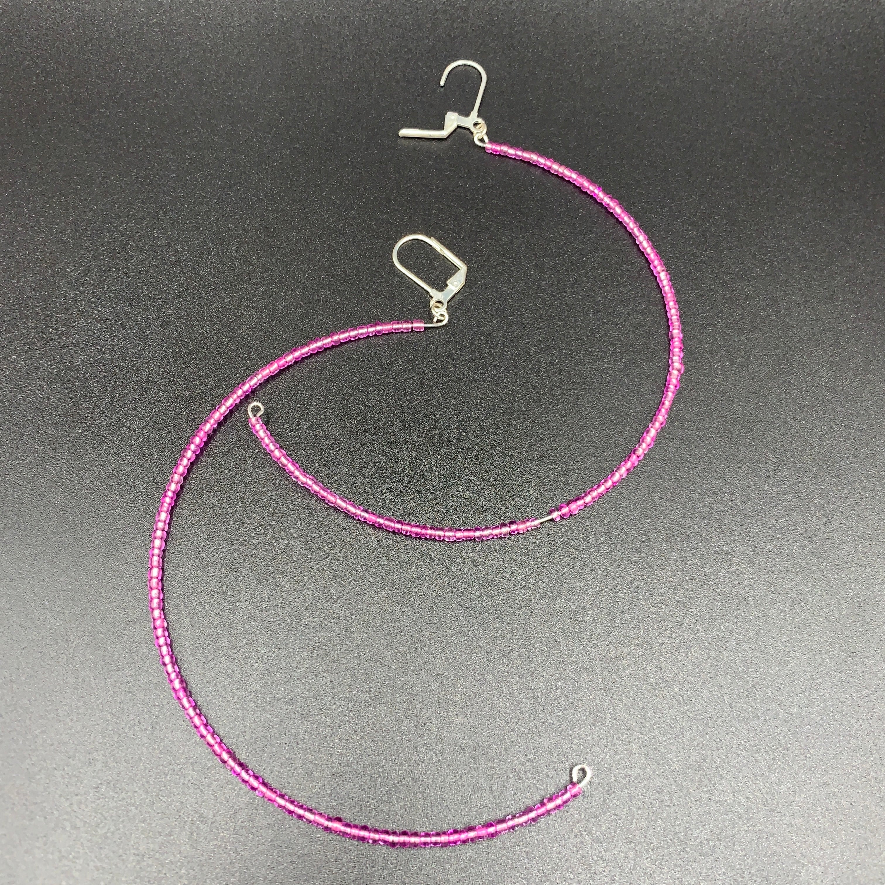 Crescent Hoops: Large Pink