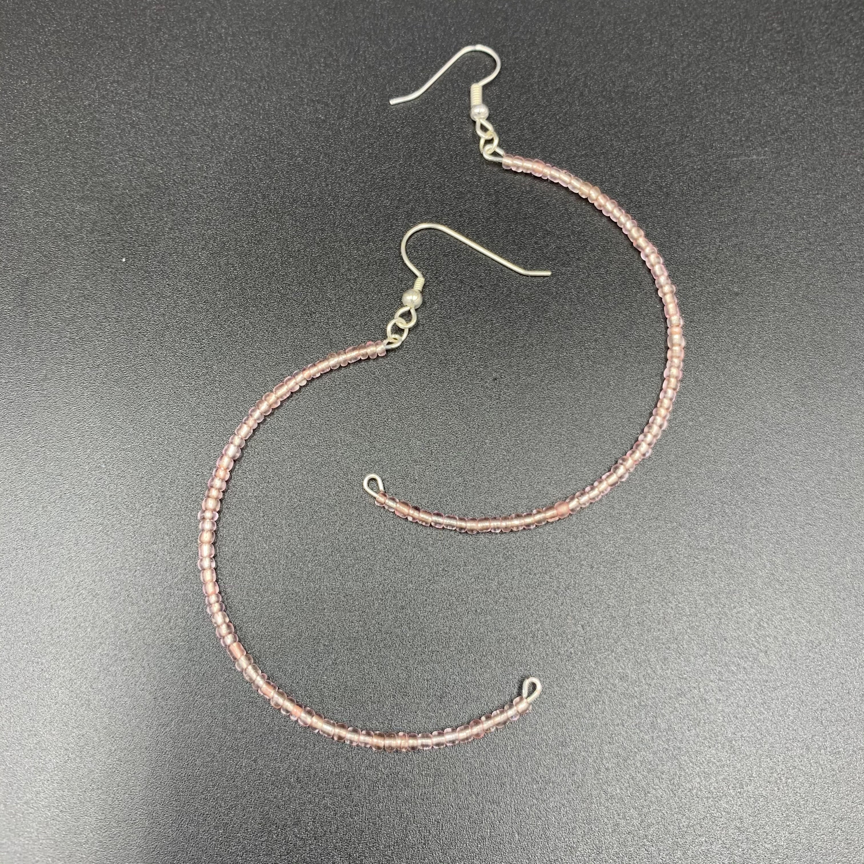 Crescent Hoops: Small Pink