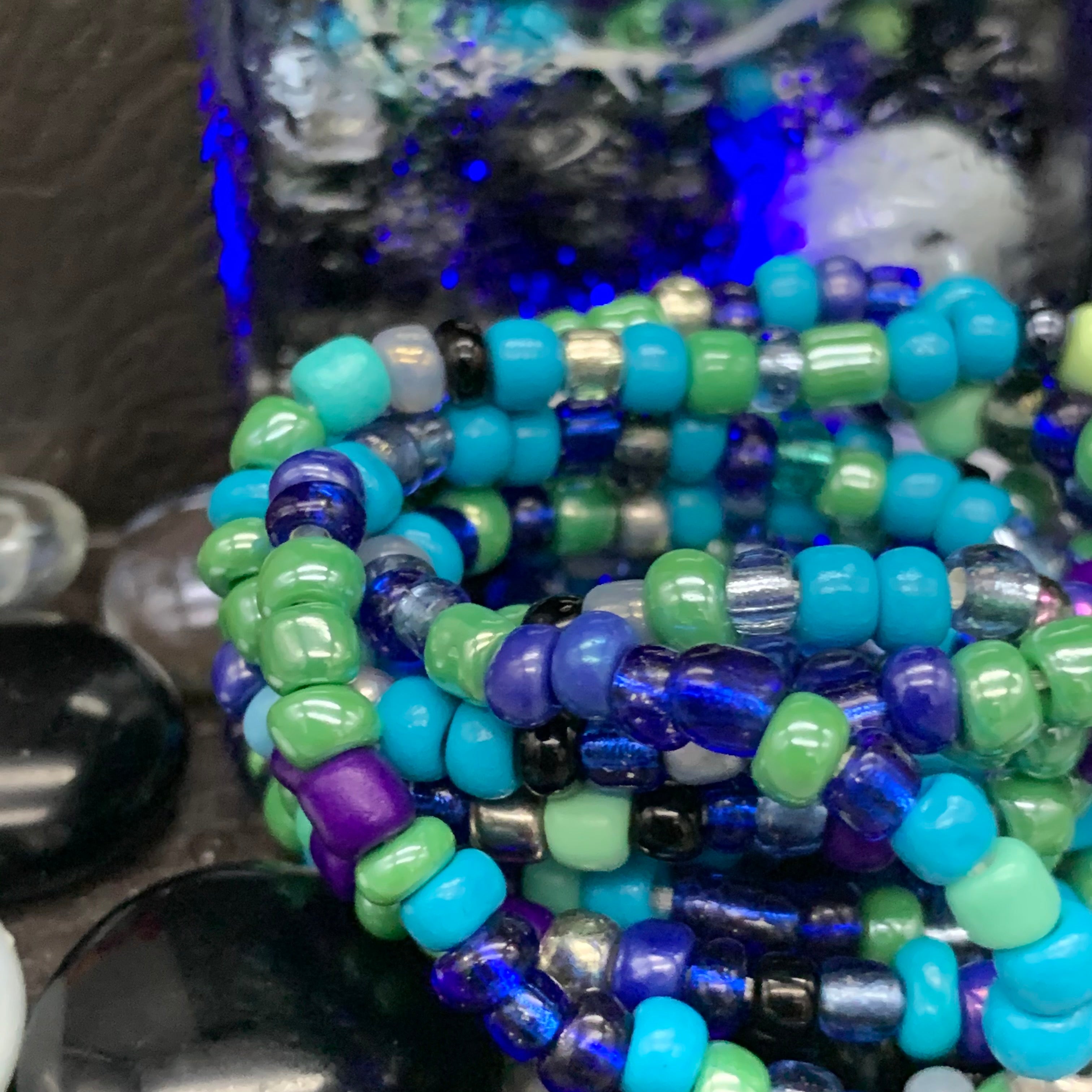 Purple Waters Waist Beads