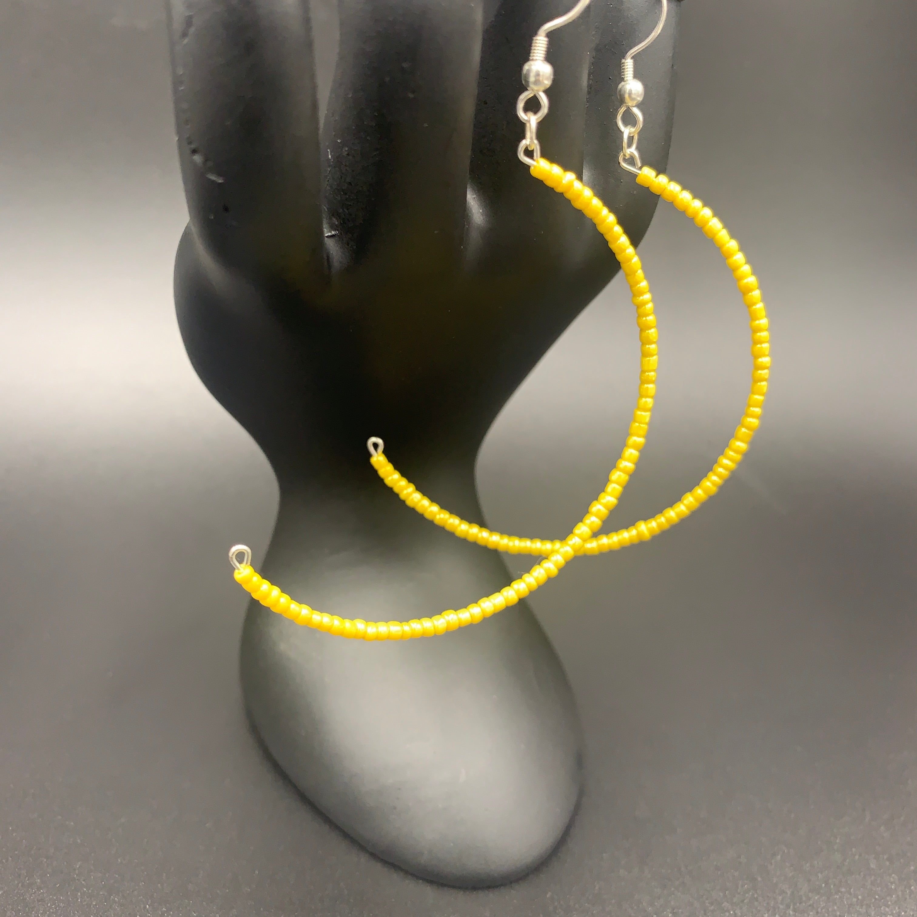 Crescent Hoops: Small Yellow