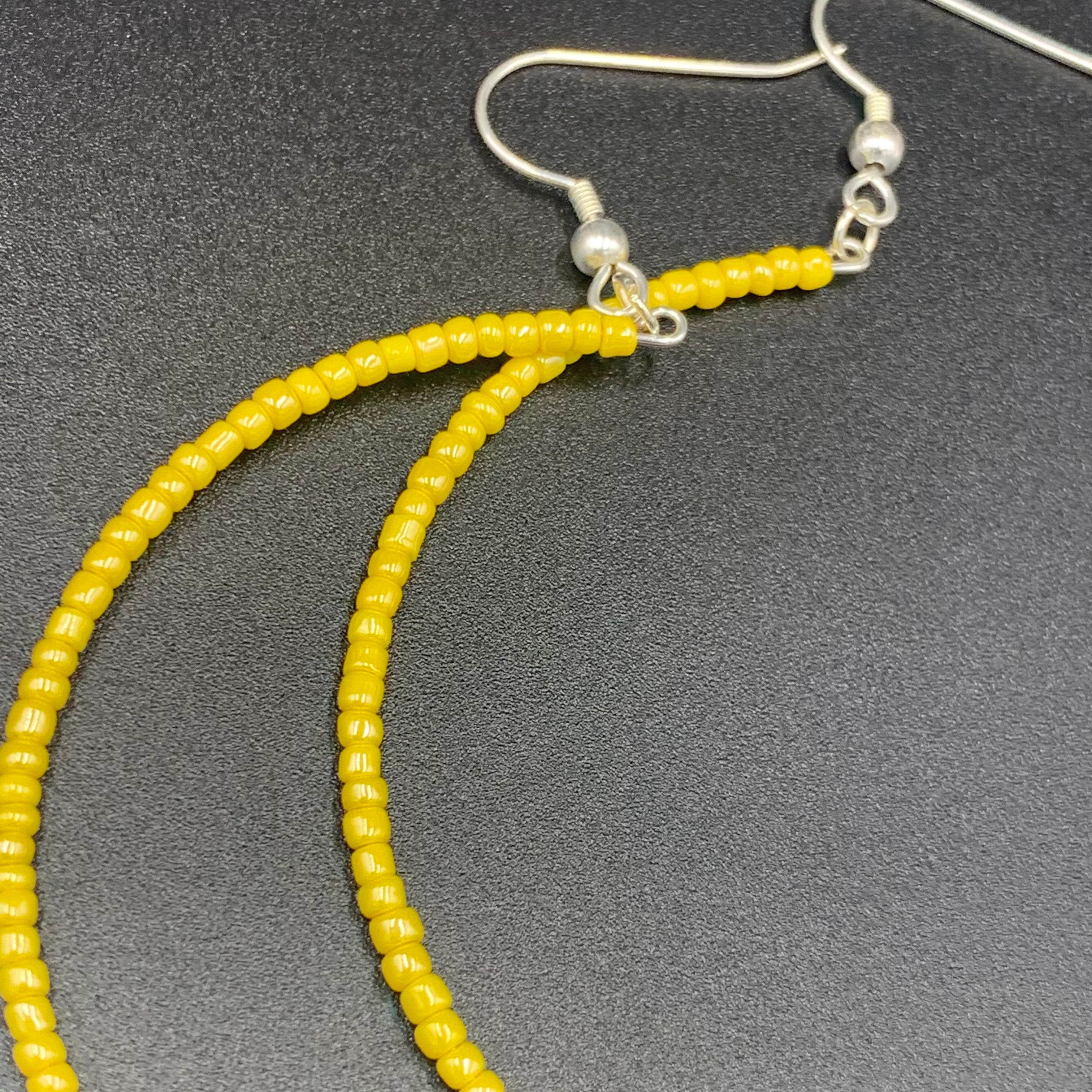 Crescent Hoops: Small Yellow