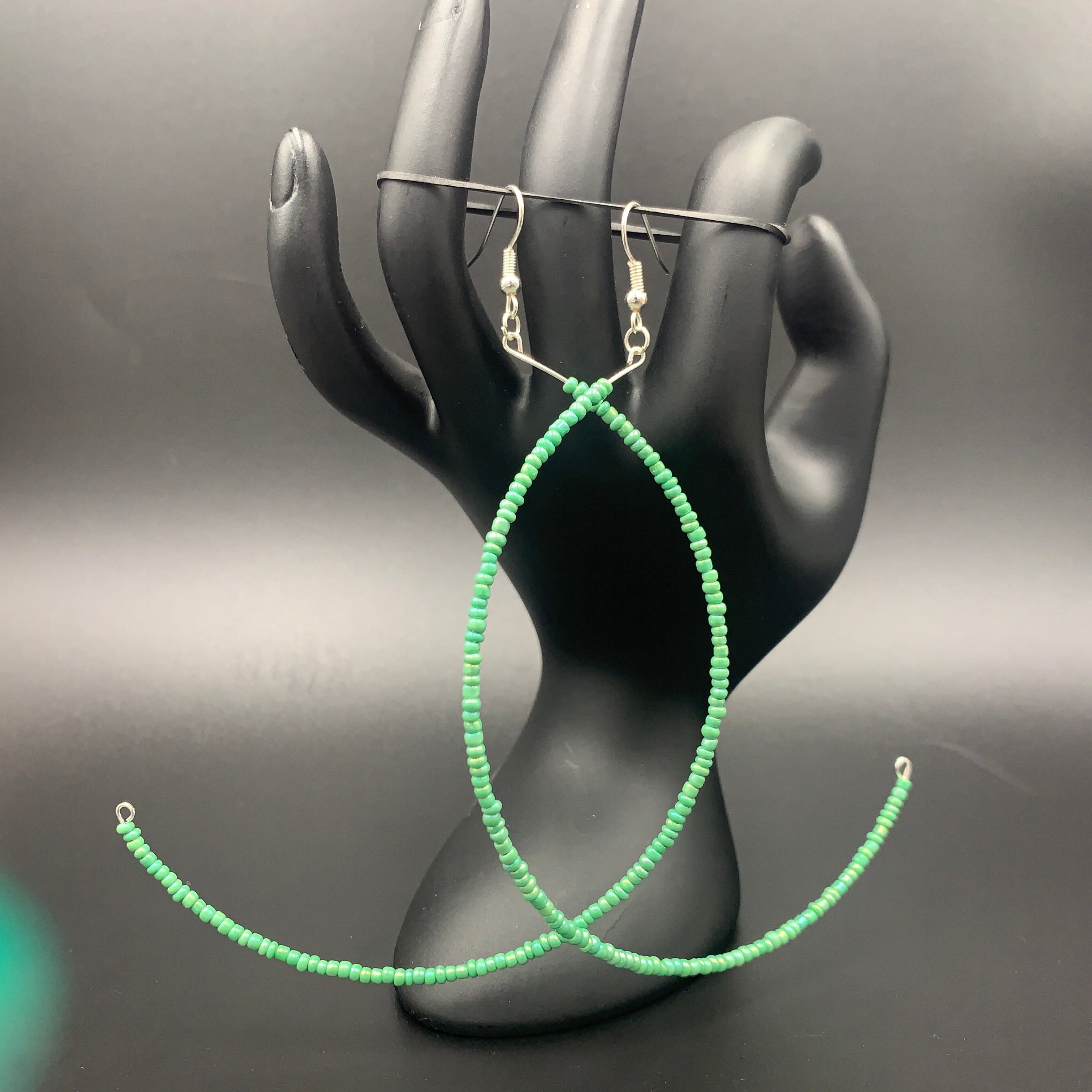 Crescent Hoops: Large Green