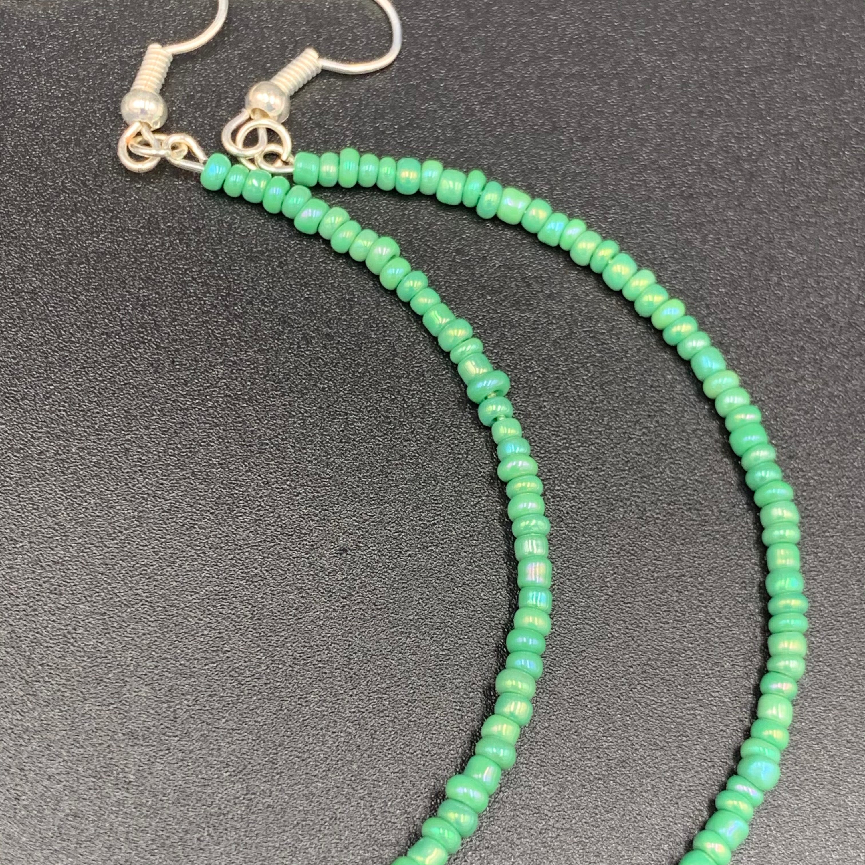 Crescent Hoops: Small Green