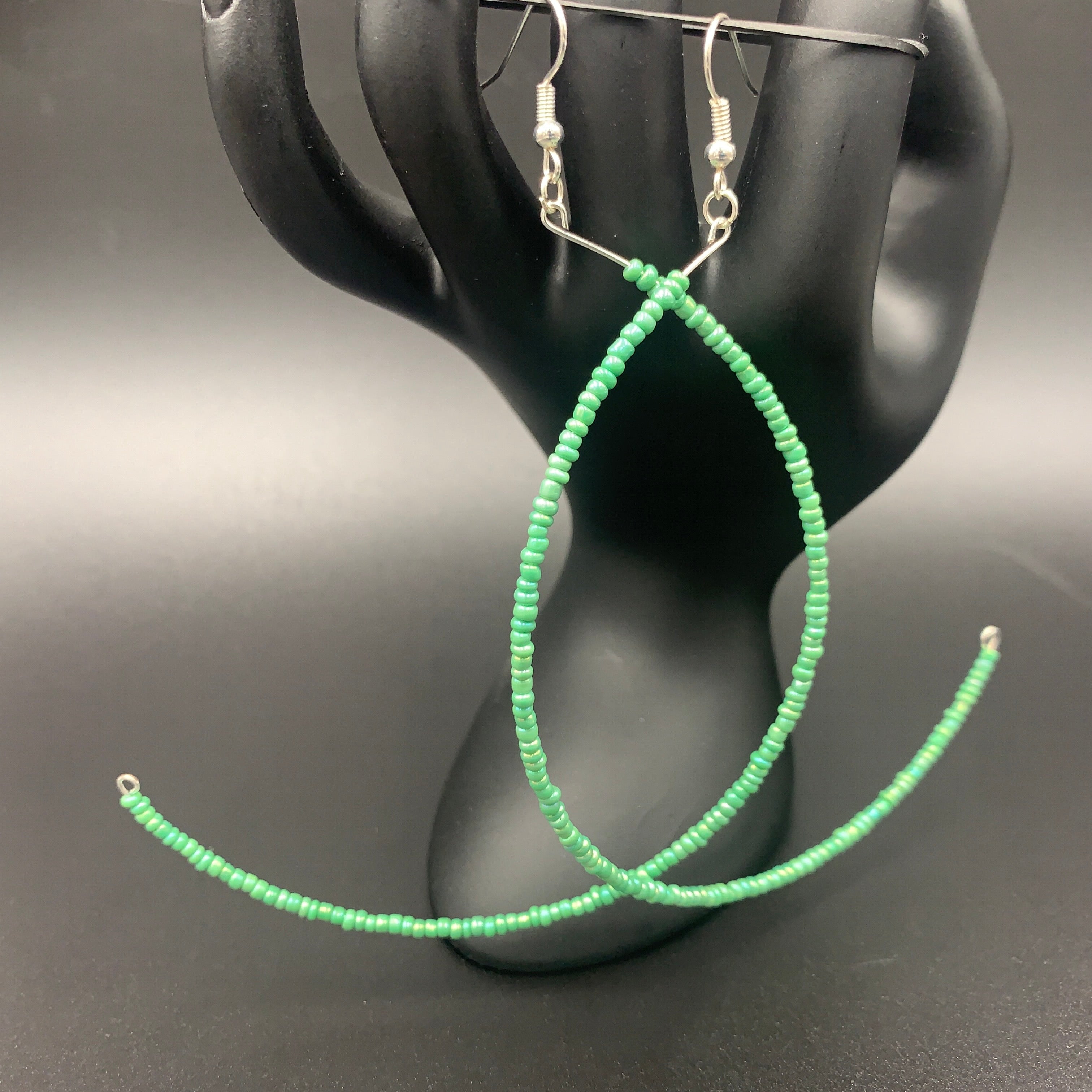 Crescent Hoops: Large Green