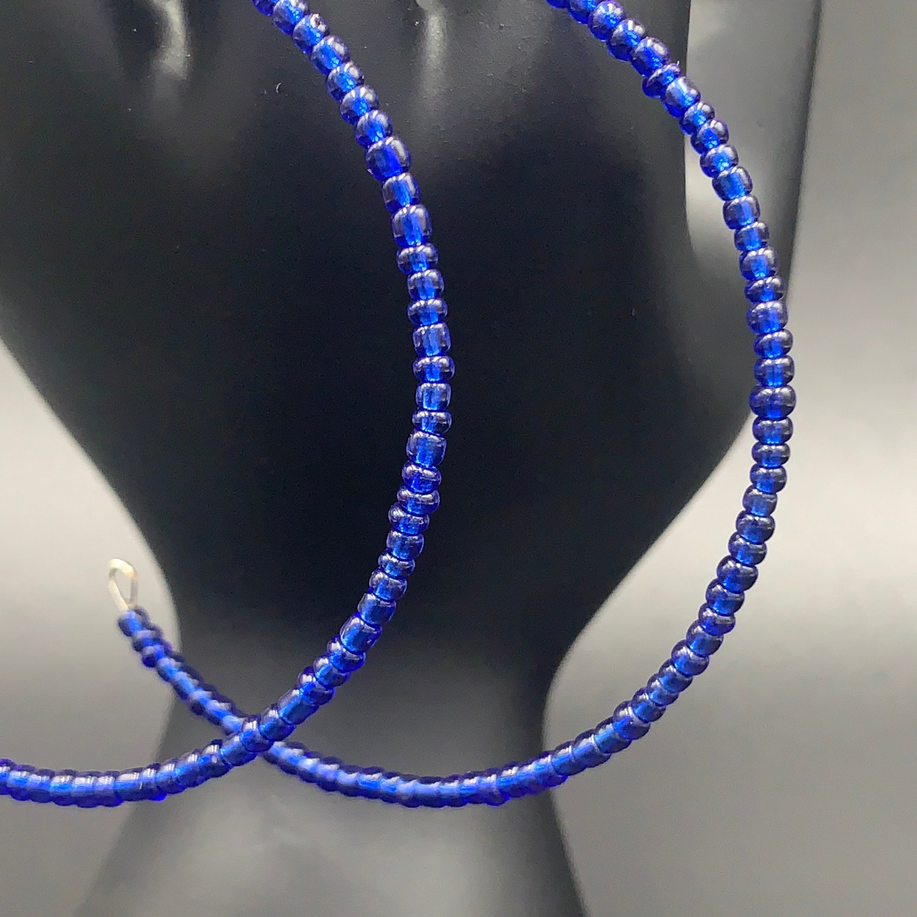 Crescent Hoops: Small Blue
