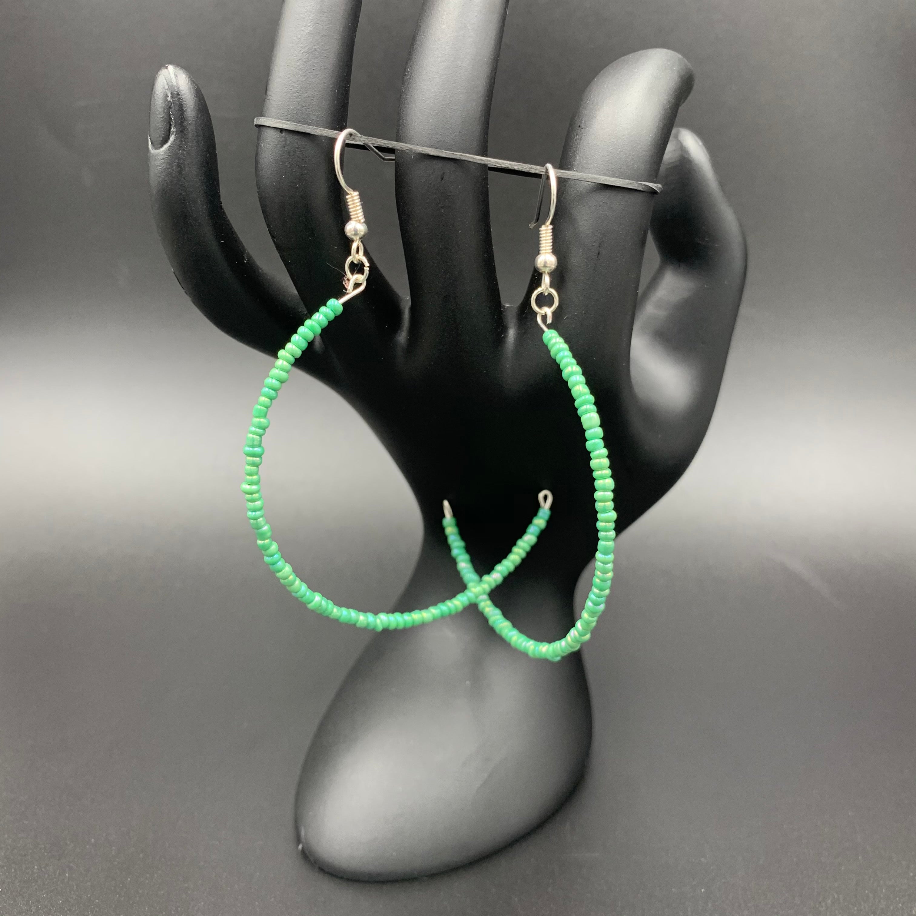 Crescent Hoops: Small Green